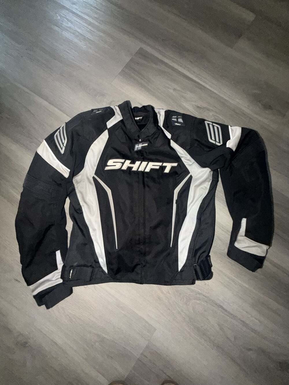 Shift Racing Motorcycle Riding Jacket Black and White Mesh Performance Gear - Picture 3 of 6